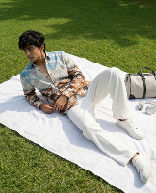 Dune Geometry Oxford Collar Shirt