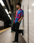 Odyssey Art Blue Relaxed Fit Cuban Shirt
