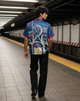 Odyssey Art Blue Relaxed Fit Cuban Shirt