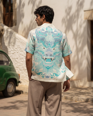Jade Guardian Relaxed Fit Cuban  Shirt