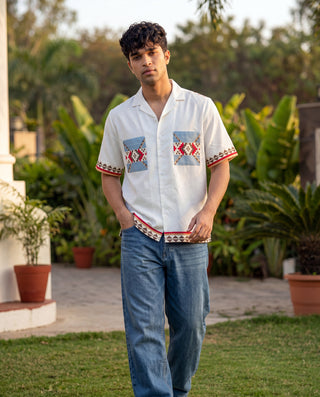 Aztec Resort Relaxed Fit Cuban Shirt