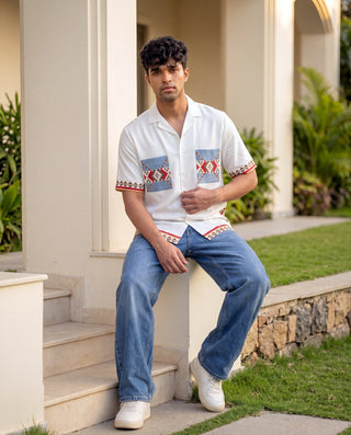 Aztec Resort Relaxed Fit Cuban Shirt