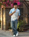 Arctic Panther Printed Cuban Collar Shirt