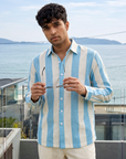 Beach Blue Striped Oxford Shirt