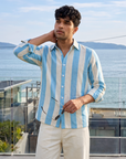 Beach Blue Striped Oxford Shirt
