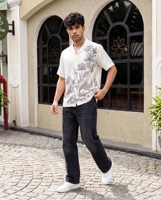 Ivory Meadow Relaxed Fit Cuban Shirt