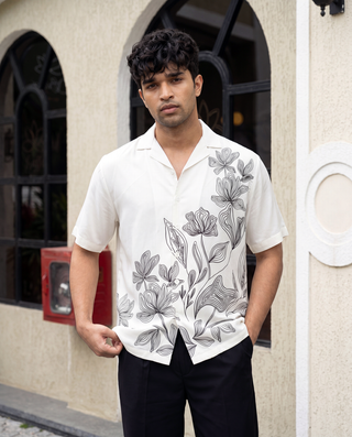 Ivory Meadow Relaxed Fit Cuban Shirt