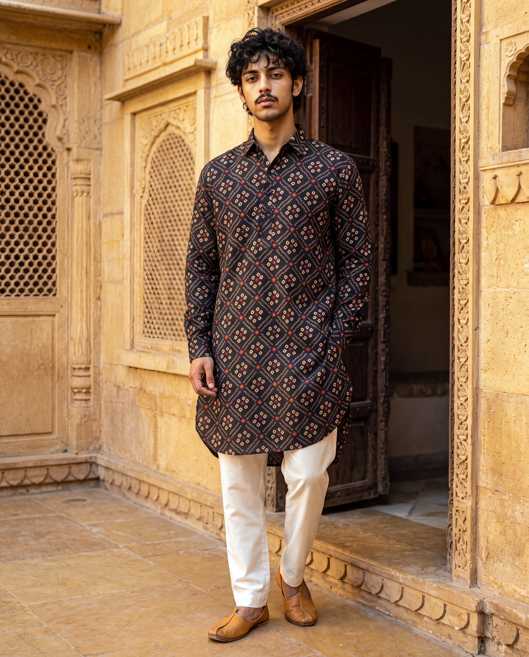 Regal Diamond Motif Ganganagery Kurta