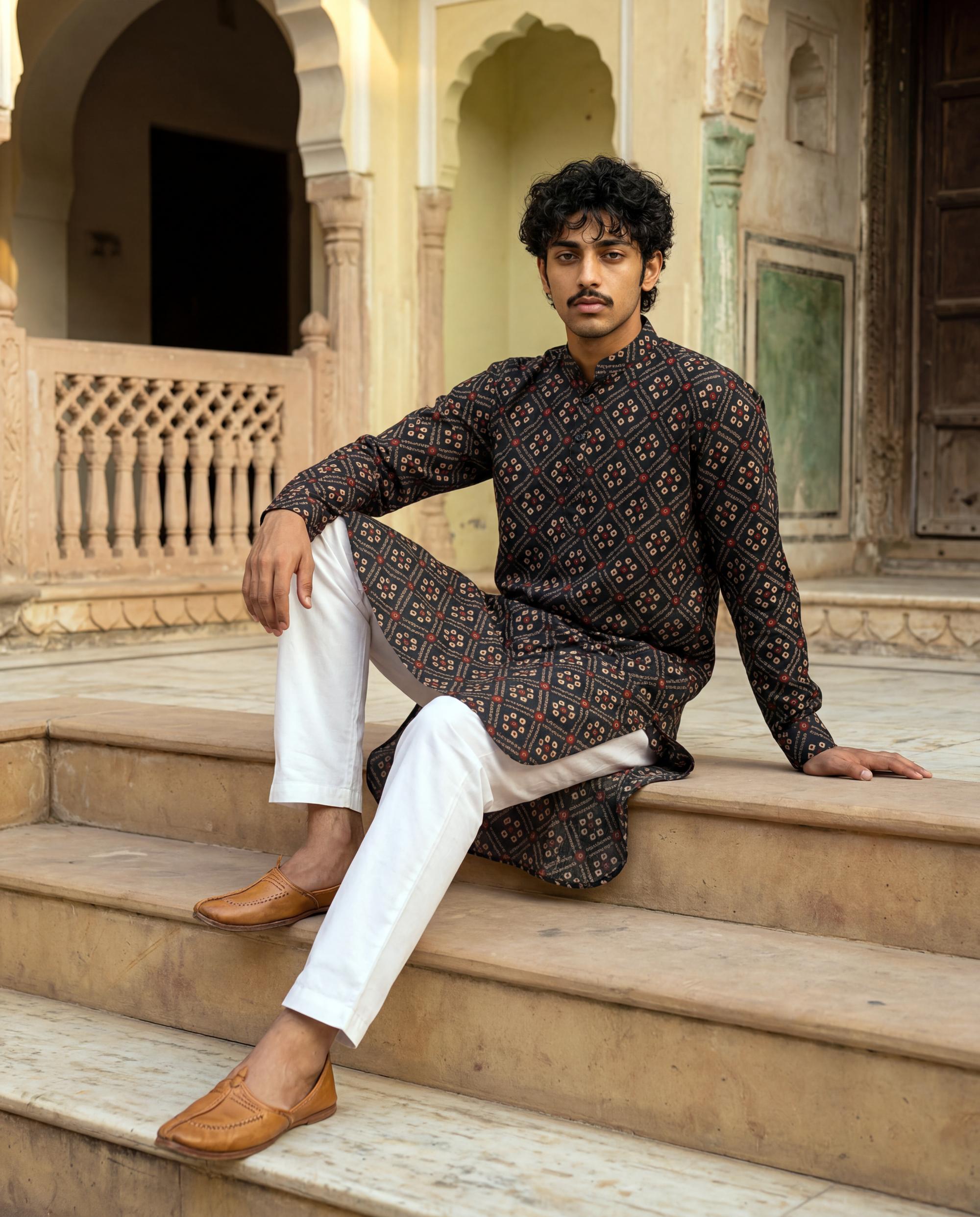 Regal Diamond Motif Ganganagery Kurta