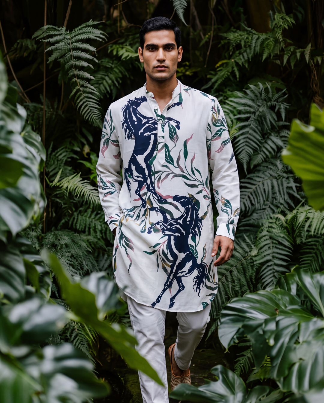 Fire Horse Ivory Ganganagery Kurta