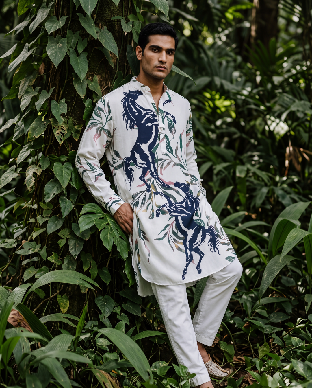 Fire Horse Ivory Ganganagery Kurta