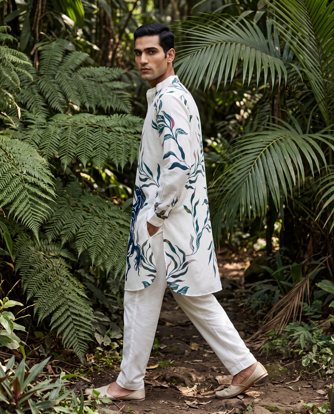Fire Horse Ivory Ganganagery Kurta