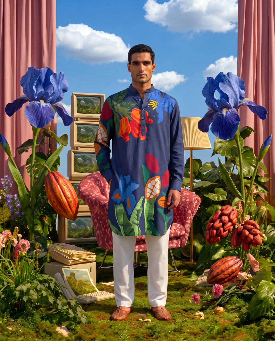 Blue Iris Garden Ganganagery Kurta