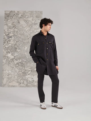 Black Pashtooni Kurta