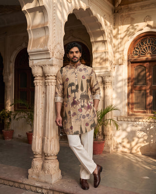 Mughal Darbar Beige Ganganagery Kurta