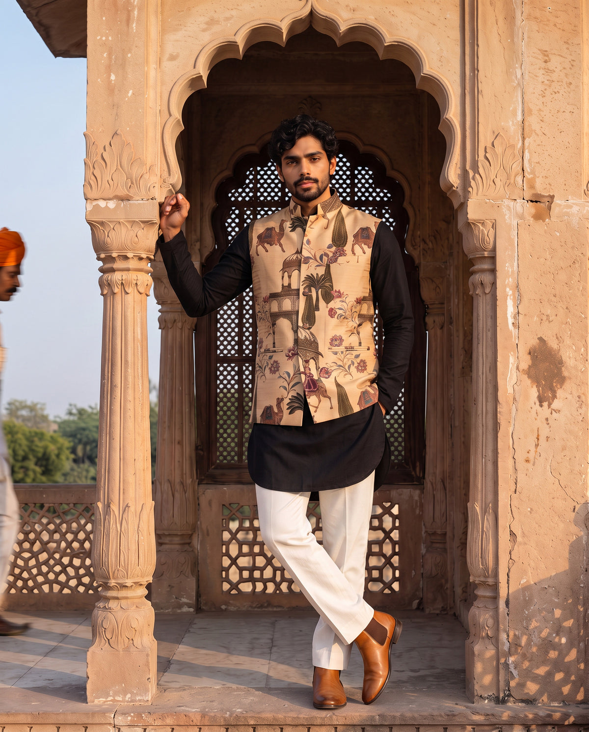 Mughal Darbar Beige Bandi