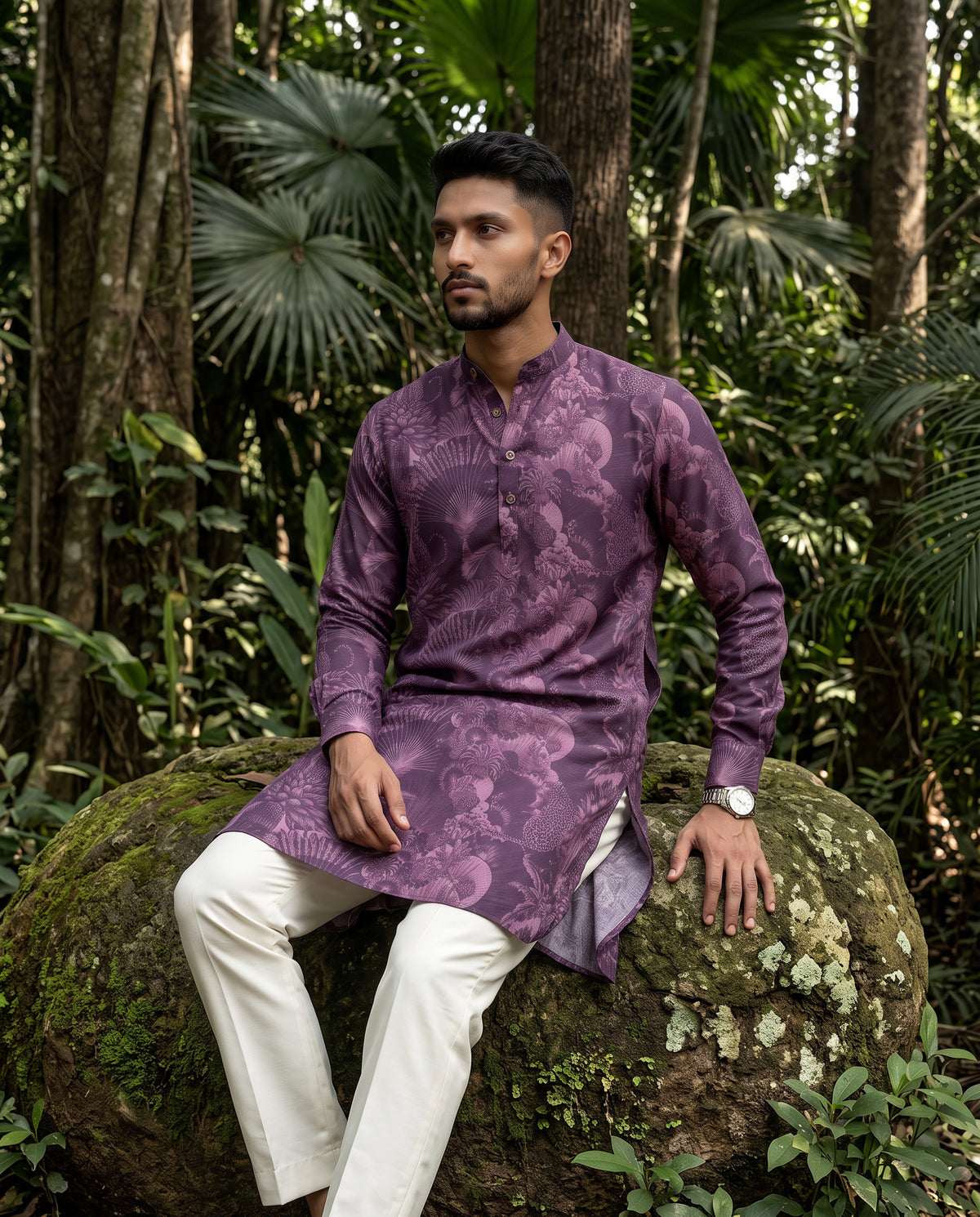 Purple Paradise Ganganagery Kurta