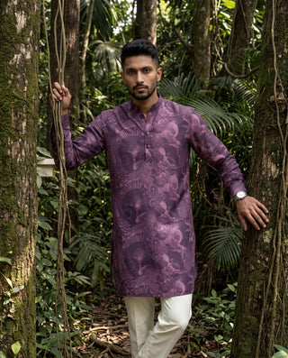 Purple Paradise Ganganagery Kurta