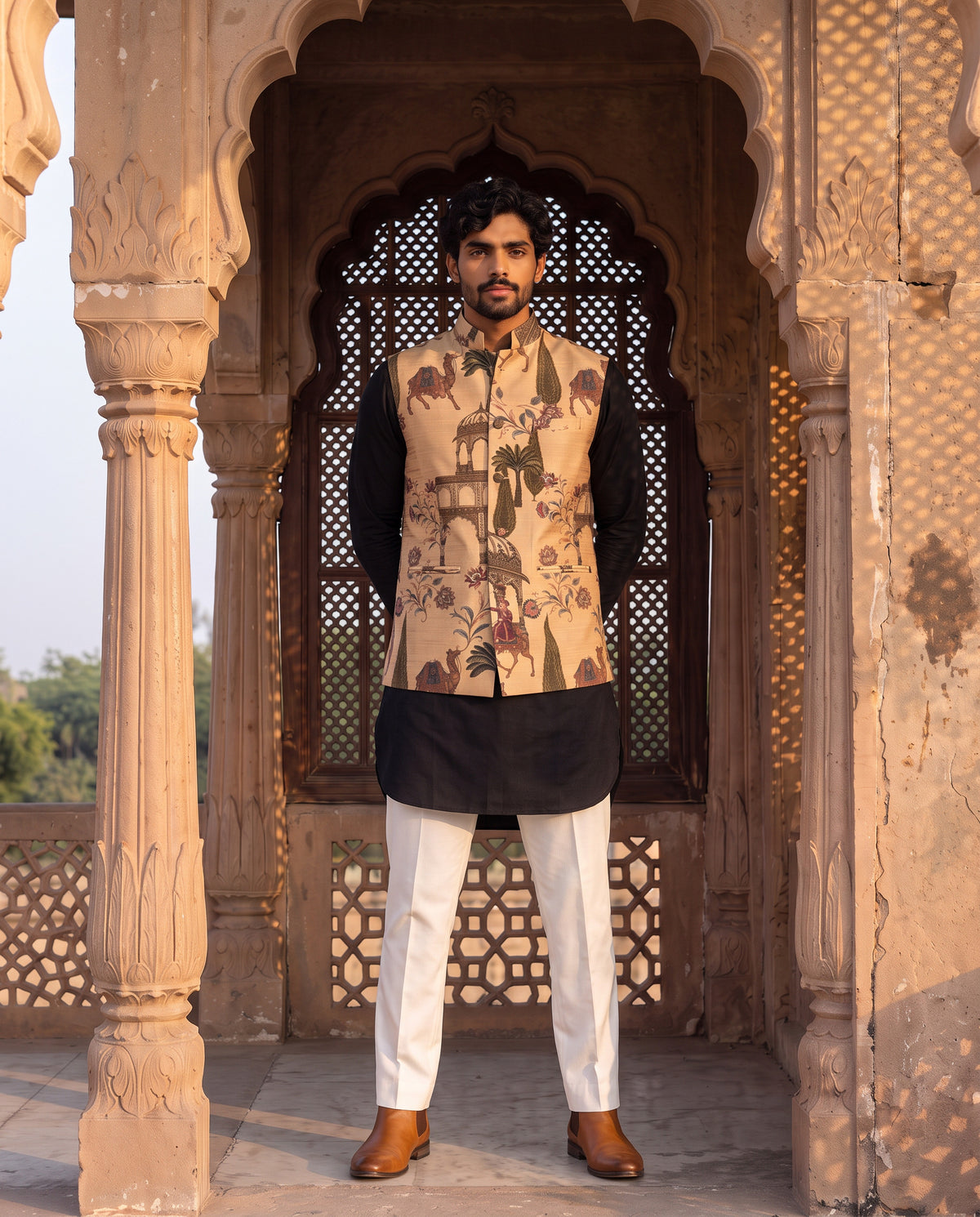 Mughal Darbar Beige Bandi