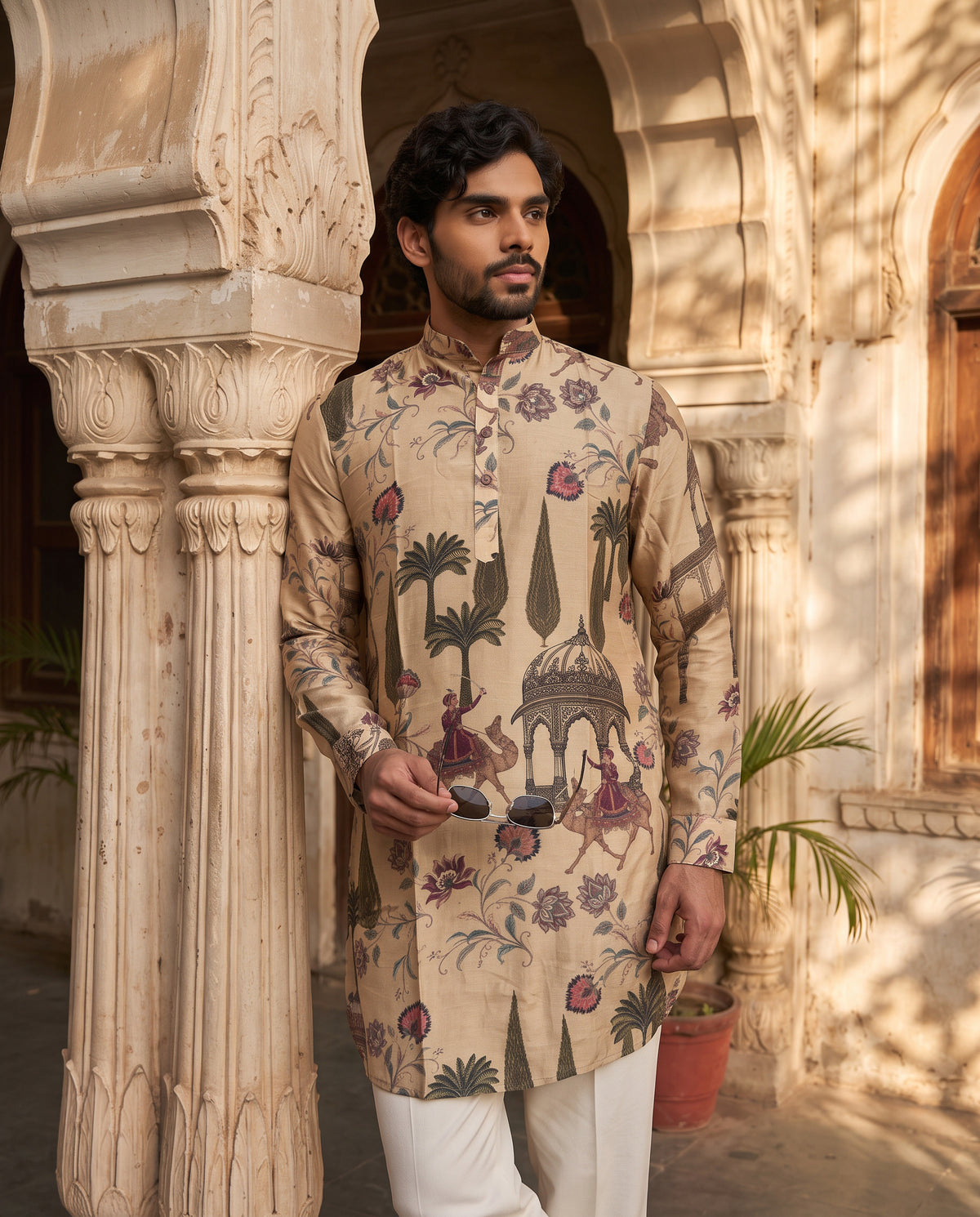 Mughal Darbar Beige Ganganagery Kurta