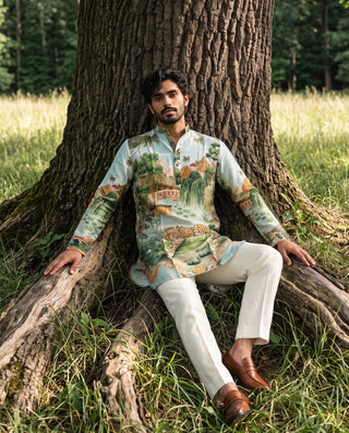 Wild Oasis Leopard Ganganagery Kurta