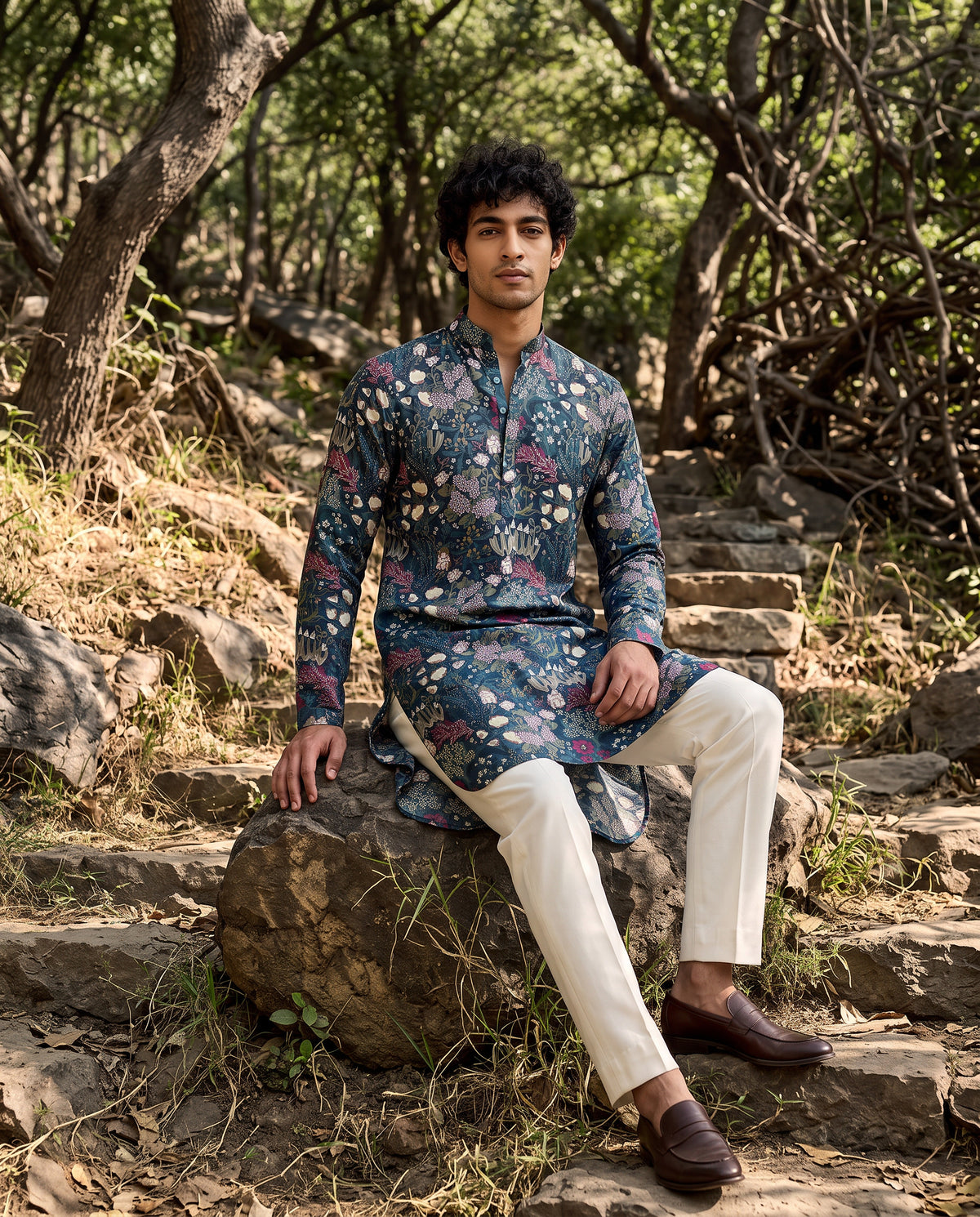 Forest Bloom Ganganagery Kurta