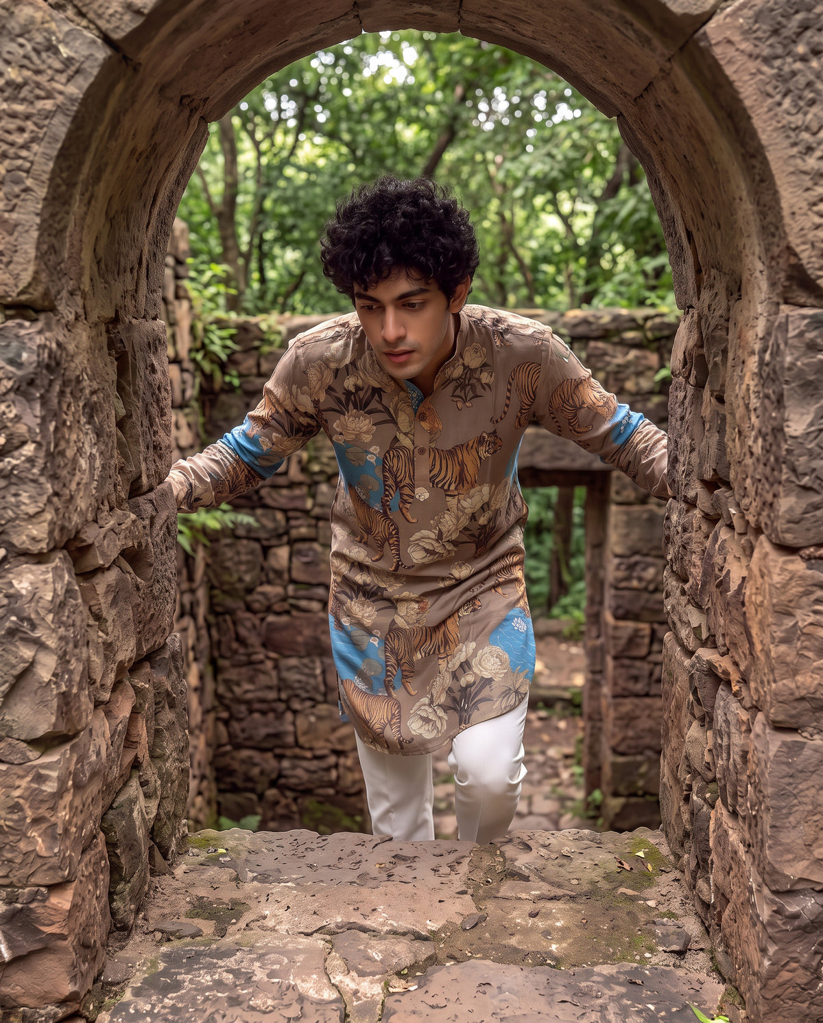Tiger Blossom Ganganagery Kurta