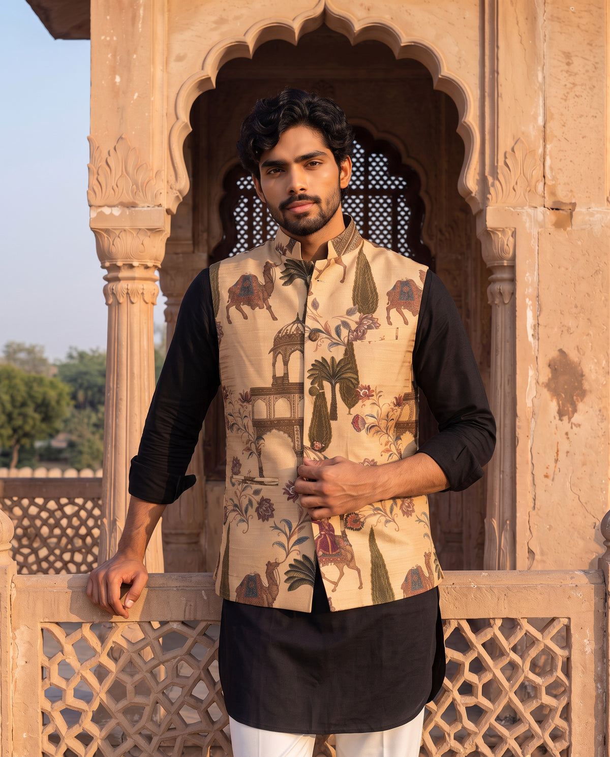 Mughal Darbar Beige Bandi