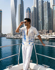 The Blue Facade Relaxed Fit Cuban  Shirt
