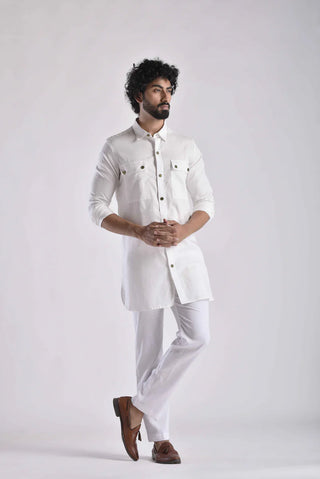 White Pashtooni Kurta