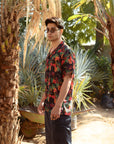 Leopard Midnight Leaflet - Russian Silk- Oversize Shirt For Men