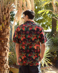 Leopard Midnight Leaflet - Russian Silk- Oversize Shirt For Men