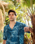 Beach Tiger - Silk - Hawaiin Collar OS Shirt For Men