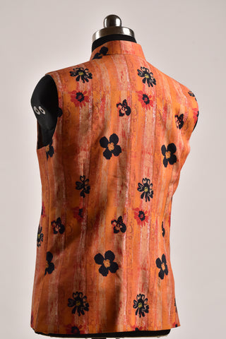 Floral Orange - Russian Silk - Bandi