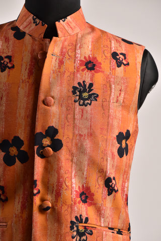 Floral Orange - Russian Silk - Bandi