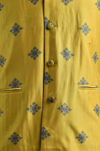 Nilay Yellow - Silk - Bandi