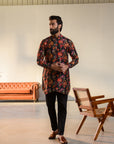 Jual Elephant Black - Russian Silk - Ganganery Kurta For Men