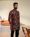 Jual Elephant Black - Russian Silk - Ganganery Kurta For Men